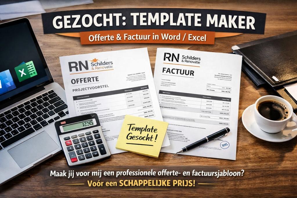 Template maker gezocht (Word/Excel), Ophalen of Verzenden, Zo goed als nieuw