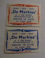 Hotel Café Rest    DE MARKIES    BERGEN OP ZOOM, Verzenden, Zo goed als nieuw, Luciferdoosjes of -merken