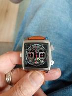 TAG Heuer Monaco Chronograph Automatic Titanium, Leer, Staal, Polshorloge, Nieuw
