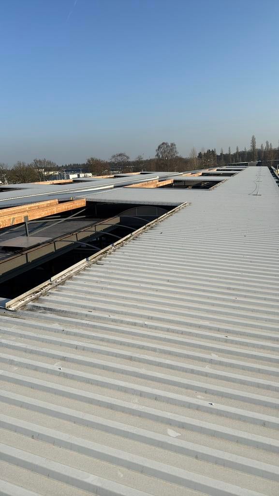 Falk Sandwich Dakplaten 80/110 mm +\- 2250m2 Wit, Geïsoleerd, Doe-het-zelf en Verbouw, Platen en Panelen, Ophalen, Gebruikt, Overige materialen