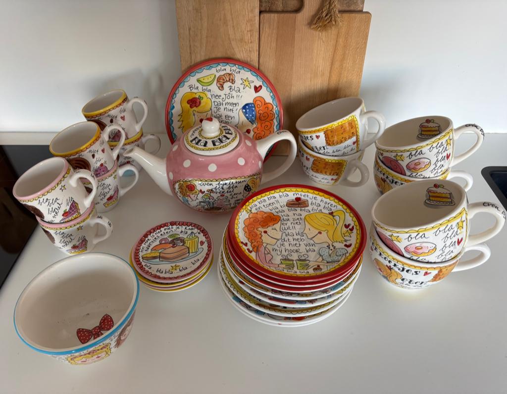 Blond thee, gebak en koffieservies, Huis en Inrichting, Keuken | Servies, Ophalen, Blond Amsterdam, Overige typen, Zo goed als nieuw