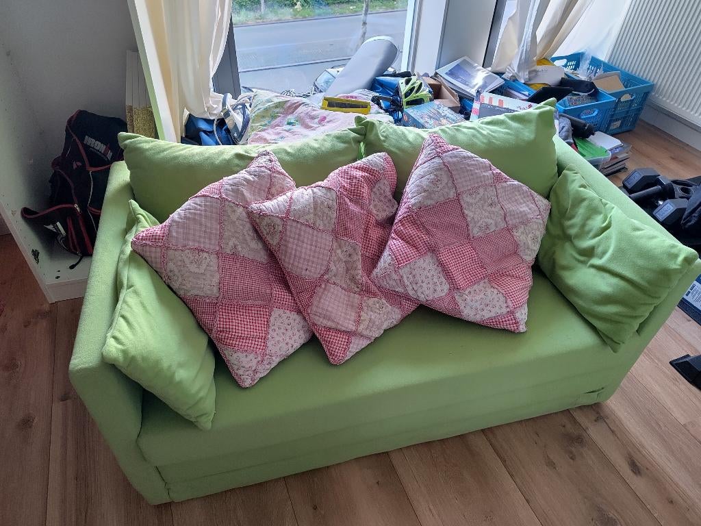 IKEA groene slaapbank, Ophalen, Gebruikt, Twijfelaar, 120 cm