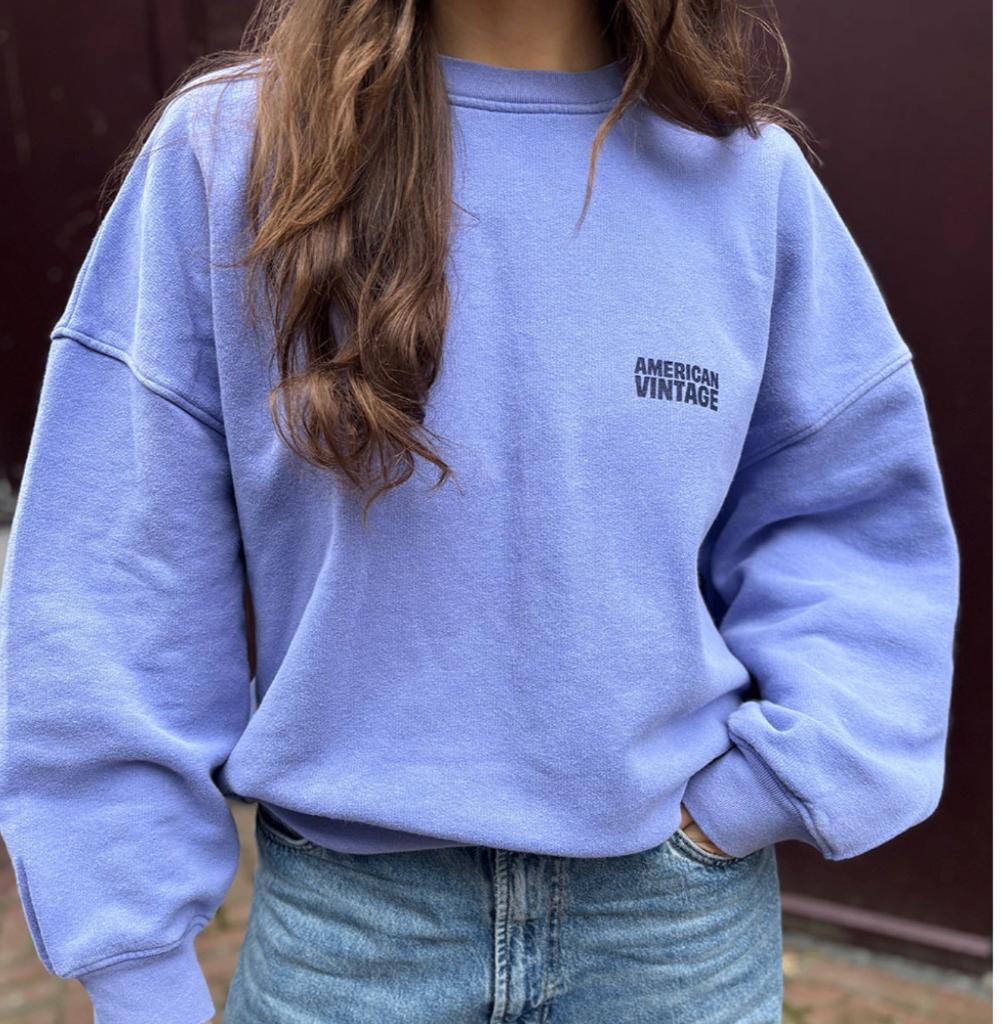 American Vintage sweater Plizzy in lavendel mt L, Overige kleuren, Verzenden, Maat 42/44 (L), American Vintage