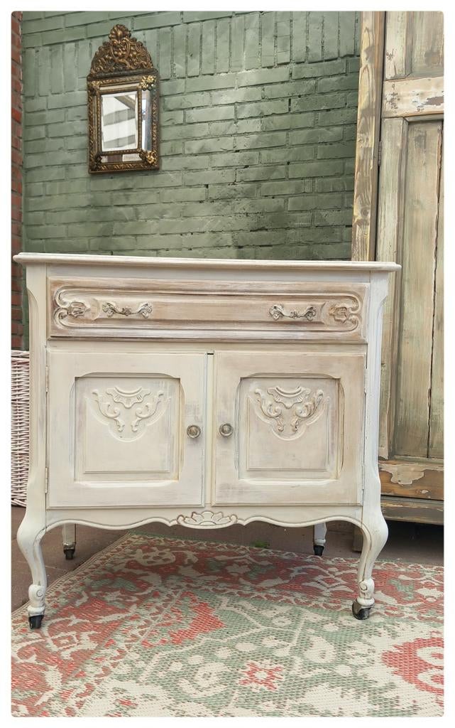 Frans vintage kastje op wieltjes, Huis en Inrichting, Ophalen, 25 tot 50 cm, 50 tot 100 cm