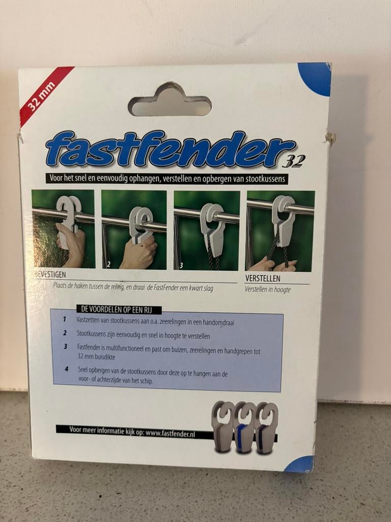 Fastfender, voor het snel ophangen van stootkussens, Watersport en Boten, Ophalen, Nieuw, Interieur en Kussens