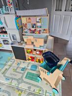 Z.G.A.N Grote Houten Speelgoed Supermarkt met Winkelwagen, Ophalen, Zo goed als nieuw, Jongen of Meisje