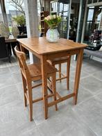 Ikea Leksvik bartafel en Ingolf barkrukken set, Huis en Inrichting, Barkrukken, Ophalen, Met voetsteun, Zo goed als nieuw, 90 cm of meer