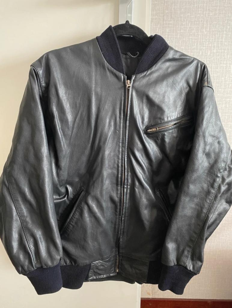 black leather jacket, Verzenden, Tweedehands, Dames, Jas | leer