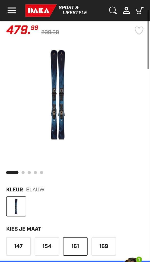 Nieuwe Atomic dames ski's, Sport en Fitness, Skiën en Langlaufen, Ophalen, 160 tot 180 cm, Nieuw, Atomic
