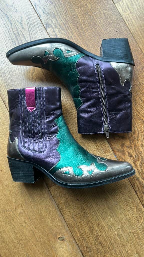 Manfield metallic Cowboylaarzen Maat 41, Ophalen of Verzenden, Zo goed als nieuw, Overige kleuren, Hoge laarzen