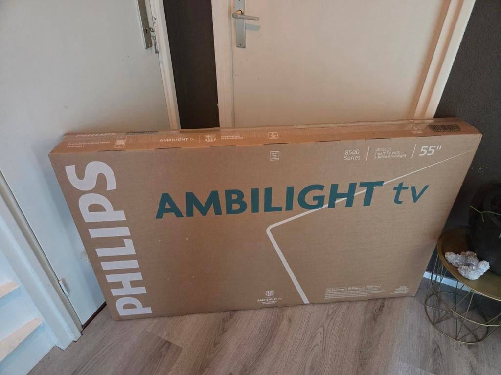 Philips 55 inch smart tv nieuw in doos, Ophalen, Philips, QLED, 50 Hz