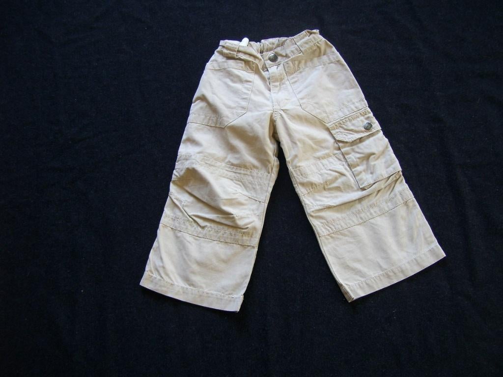 beige zomer broekje mt. 92, Kinderen en Baby's, Kinderkleding | Maat 92, Broek, Ophalen of Verzenden, Zo goed als nieuw, Hema