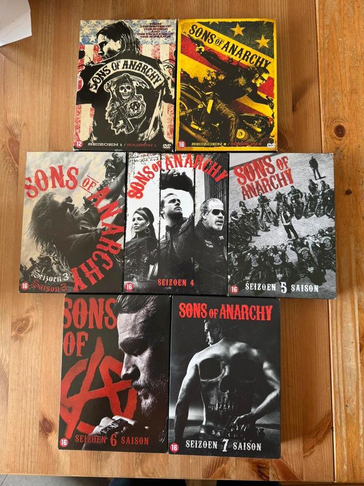 Sons of Anarchy Seizoen1 - 7 DVD Boxset - Zo goed als nieuw, Cd's en Dvd's, Dvd's | Tv en Series, Zo goed als nieuw, Boxset, Vanaf 12 jaar