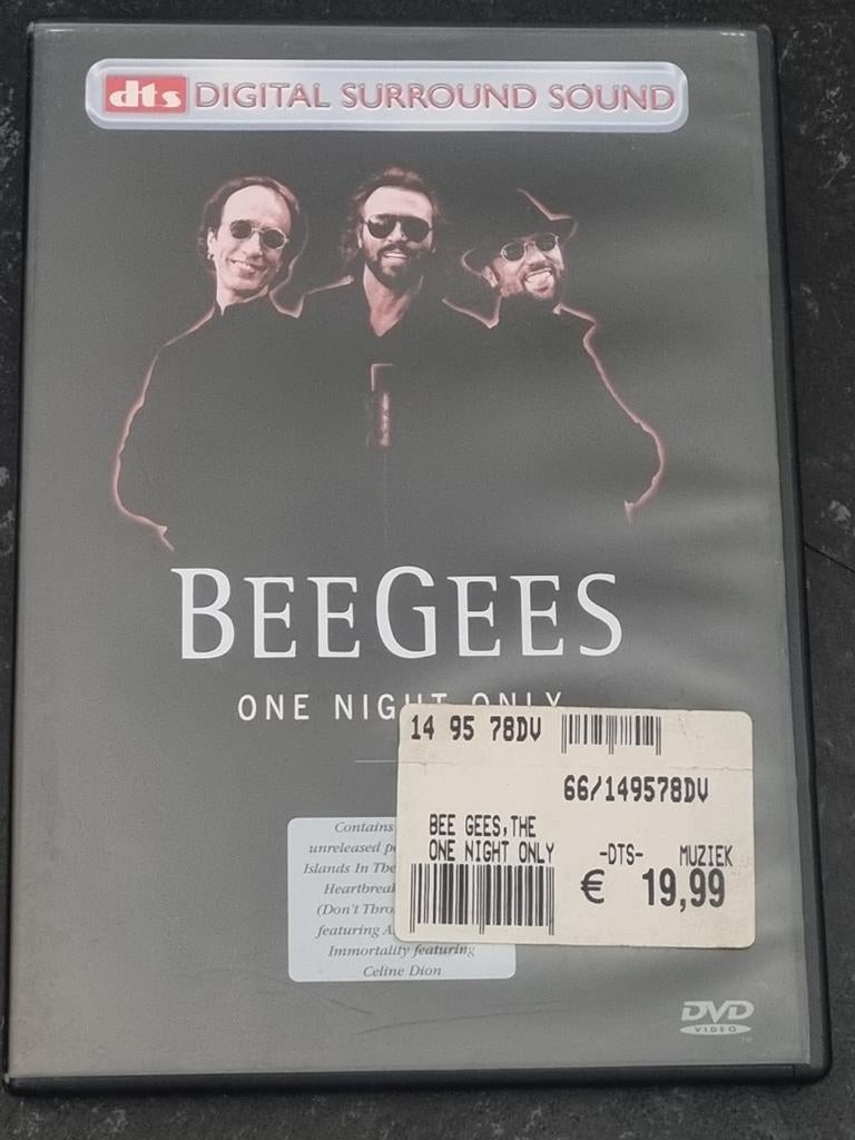 Bee Gees - One Night Only DVD (DTS Digital Surround Sound), Alle leeftijden, Ophalen of Verzenden, Zo goed als nieuw, Muziek en Concerten