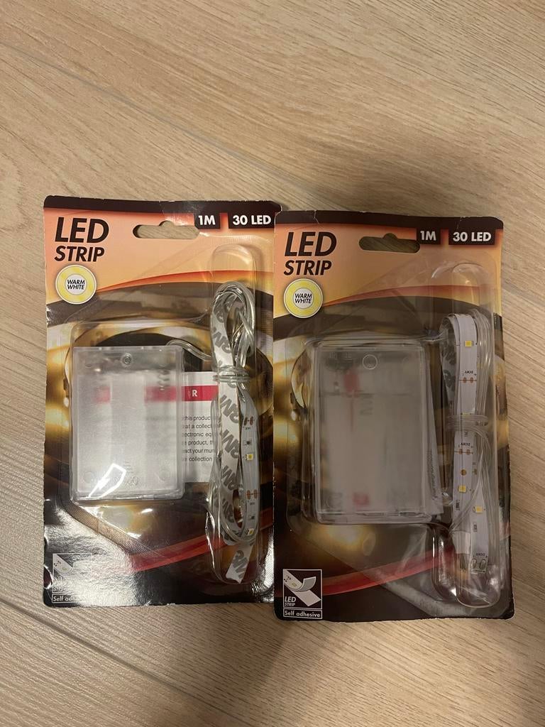 2x LED Strip Warm Wit 1M, Ophalen of Verzenden, Nieuw