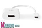USB Type-C Adapter Cable, Type-C Male - HDMI Female, White, Nedis, Nieuw, Info@marbeco.nl, Ophalen of Verzenden
