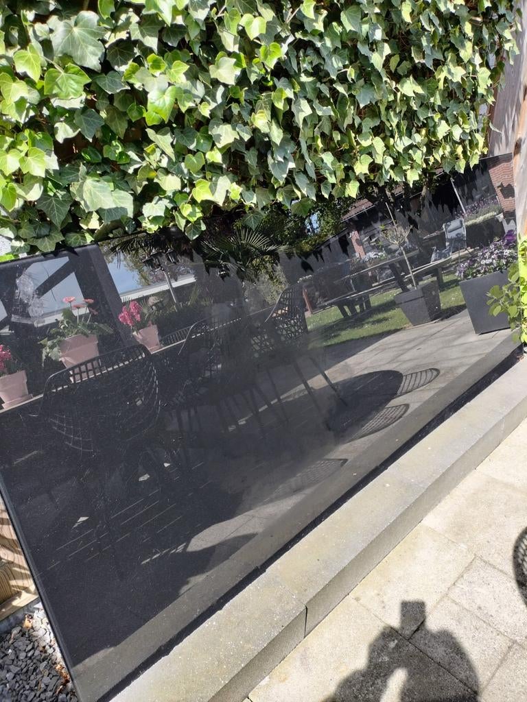 Glasplaat voor tuintafel, Ophalen of Verzenden, Gebruikt, Rechthoekig