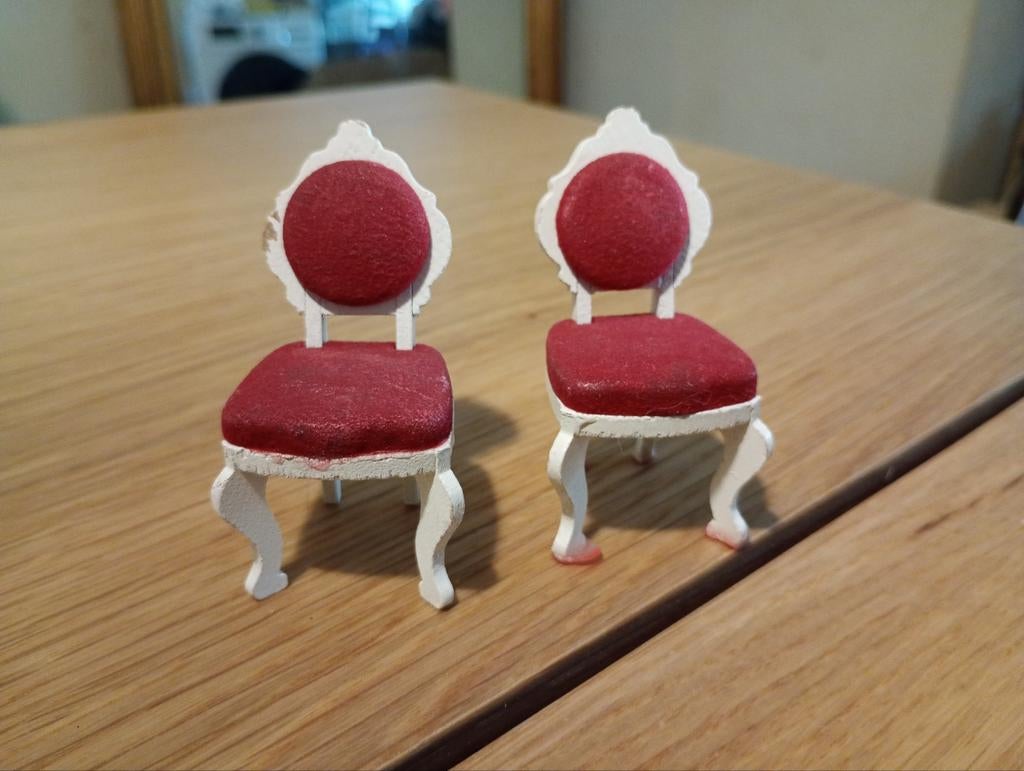 Lundby poppenhuis stoeltjes, vintage, Verzamelen, Poppenhuizen en Toebehoren, Ophalen of Verzenden, Gebruikt, Poppenhuis