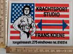 Vintage sticker Kracht studio Frans Koene Eindhoven strip, Ophalen of Verzenden, Zo goed als nieuw