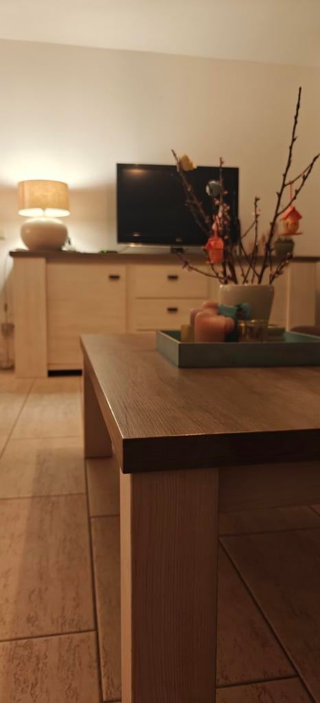 Moderne Woonkamer set: Dressoir, Salontafel, TV-meubel, Ophalen, Eikenhout, Zo goed als nieuw, 200 cm of meer