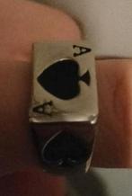 Gloednieuwe Outlaws Amsterdam Ring Zilver kleur Schoppen Aas, Nieuw, Ophalen of Verzenden, Dame of Heer, Zilver