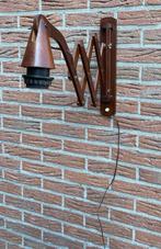 Leuke Retro Schaarlamp - vintage teak hout mid century, Ophalen of Verzenden, Zo goed als nieuw, Hout, Vintage retro