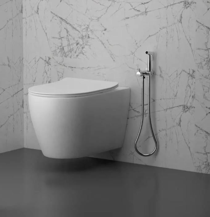 Bidet met handdouche chroom, Ophalen of Verzenden, Nieuw, Chroom, Overige typen