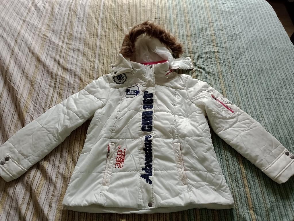 Dames Jas, Wit - Maat 48, Kleding | Dames, Jassen | Winter, Ophalen of Verzenden, Zo goed als nieuw, Maat 46/48 (XL) of groter