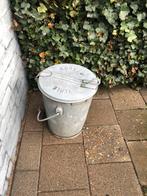 Afval emmer zink, Huis en Inrichting, Woonaccessoires | Prullenbakken, Ophalen, Zo goed als nieuw, Minder dan 50 cm