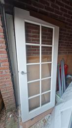 Witte opdekdeur incl deurklink – Arne & Bodil – 83 x 199 cm, Gebruikt, 80 tot 100 cm, 215 cm of meer, Binnendeur