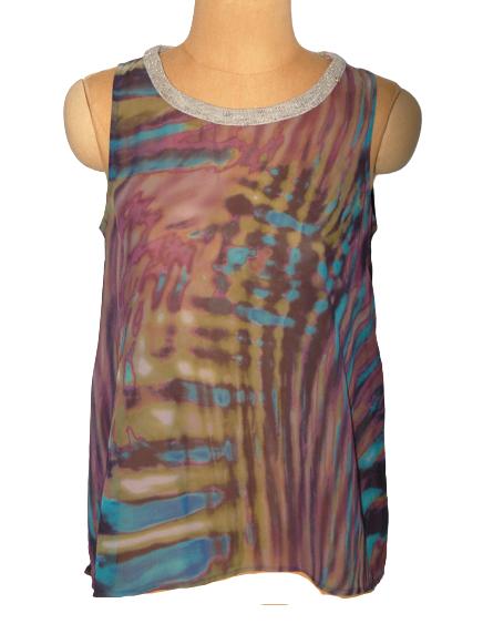 Kocca doorschijnende top, multicolor/paars, Mt. S, Overige kleuren, Verzenden, Kocca, Zo goed als nieuw