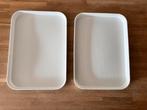 2x Witte antislip dienbladen  rechthoekig, Ophalen of Verzenden, Zo goed als nieuw
