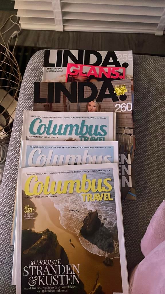 Linda & Columbus Travel Magazines - Diverse edities, Ophalen of Verzenden, Zo goed als nieuw, Damesbladen