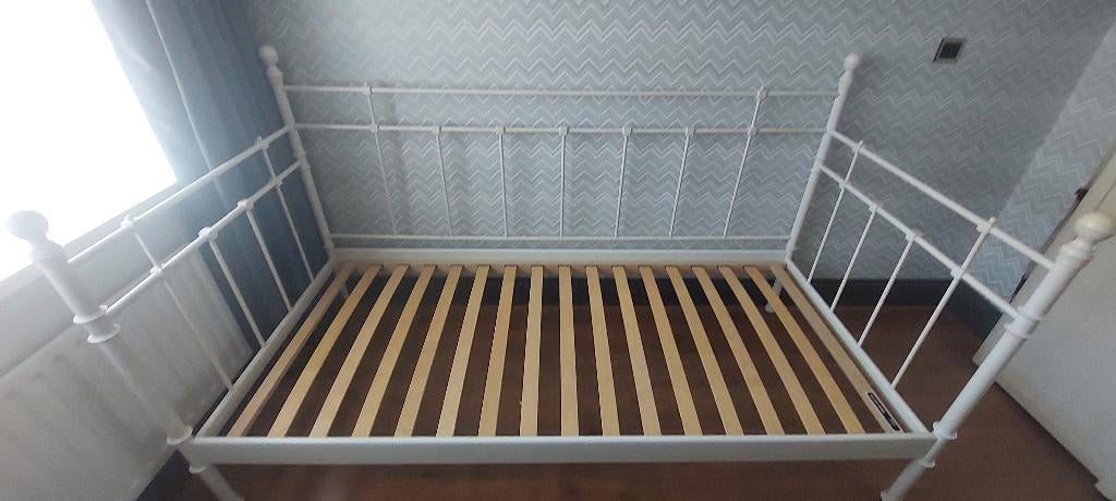 1 persoonsbed, Huis en Inrichting, Slaapkamer | Bedden, Ophalen, 100 cm, Eenpersoons, Wit