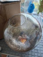 Grote glazen bol met zilverkleurig patroon, Huis en Inrichting, Woonaccessoires | Vazen, Ophalen