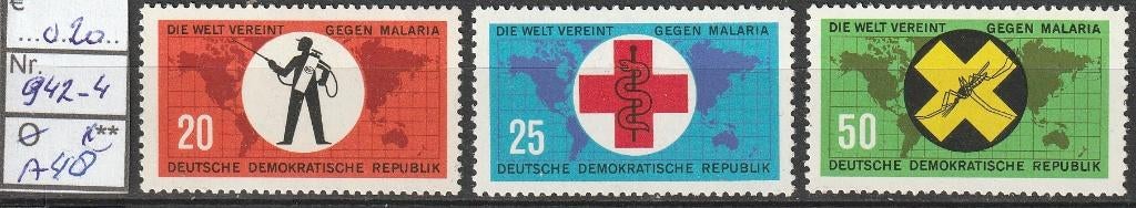 DDR Malaria Michel 942-4 Nr.A48p, Verzenden, DDR, Postfris