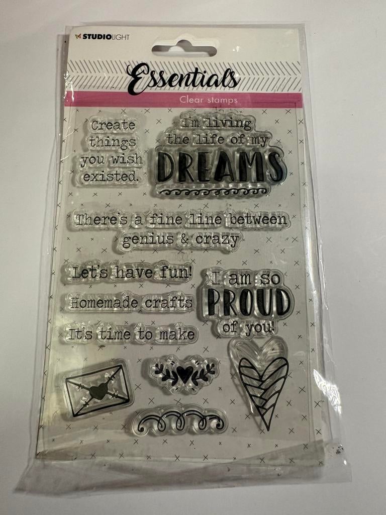 Studio light stempel set teksten Engels, Ophalen of Verzenden, Zo goed als nieuw, Clearstamp