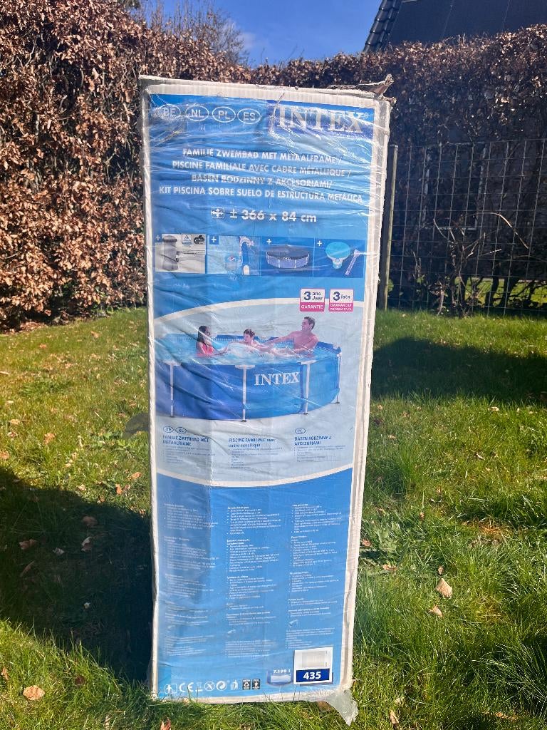 Zwembad Intex 366X84 cm, Ophalen, Gebruikt, Minder dan 80 cm, Rond