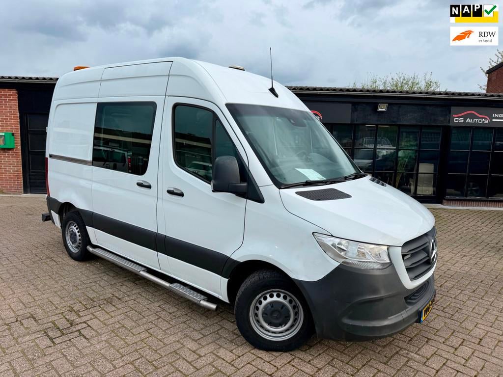 Mercedes-Benz Sprinter 214 2.2 CDI 143pk|automaat|2020|L1H2|, Auto's, Gebruikt, Euro 6, 4 stoelen, Wit