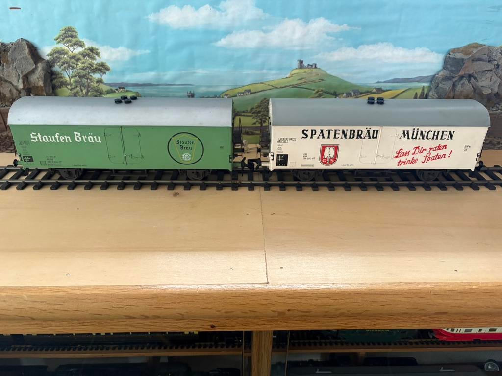 Rivarossi spoor 0 2x koelwagens, Overige merken, Verzenden, Gelijkstroom of Wisselstroom, Gebruikt