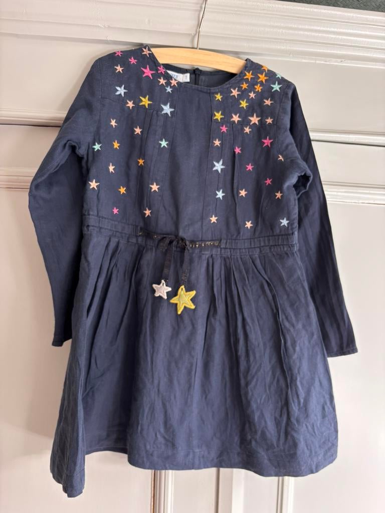 Filou & Friends leuk blauw jurkje met sterren maat 122, Kinderen en Baby's, Kinderkleding | Maat 122, Ophalen of Verzenden, Zo goed als nieuw