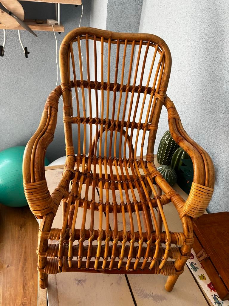 Rotan kinderstoel - Vintage look, Kinderen en Baby's, Ophalen, Gebruikt, Overige typen