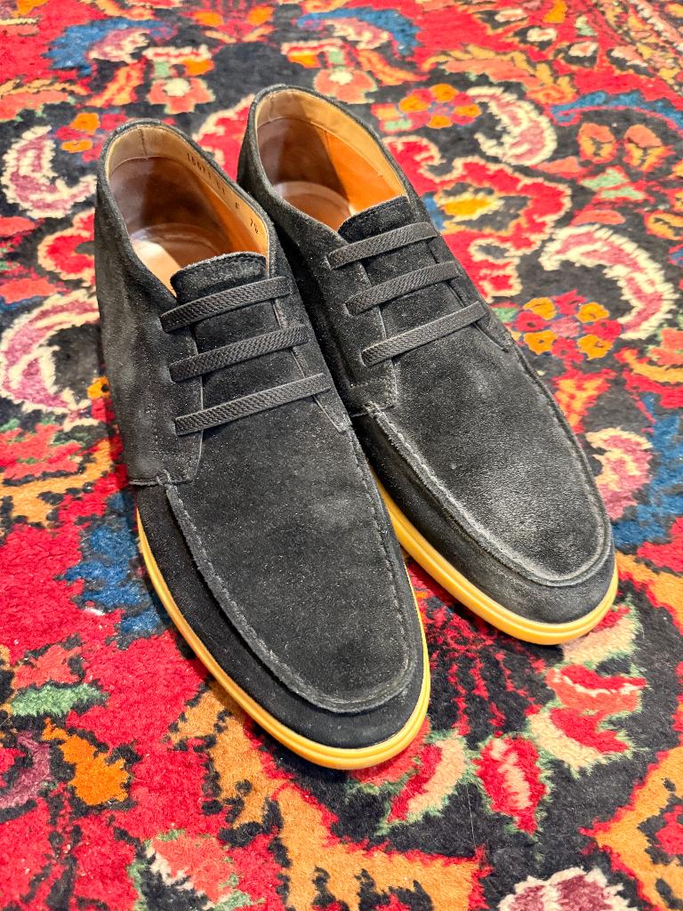 Santoni suede schoenen 7.5, Verzenden, Gedragen, Bruin