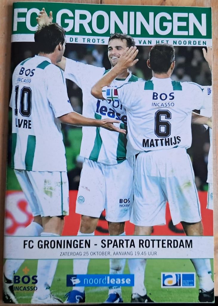 FC Groningen - Sparta 2008/2009, Ophalen of Verzenden, Zo goed als nieuw, Overige binnenlandse clubs, Boek of Tijdschrift