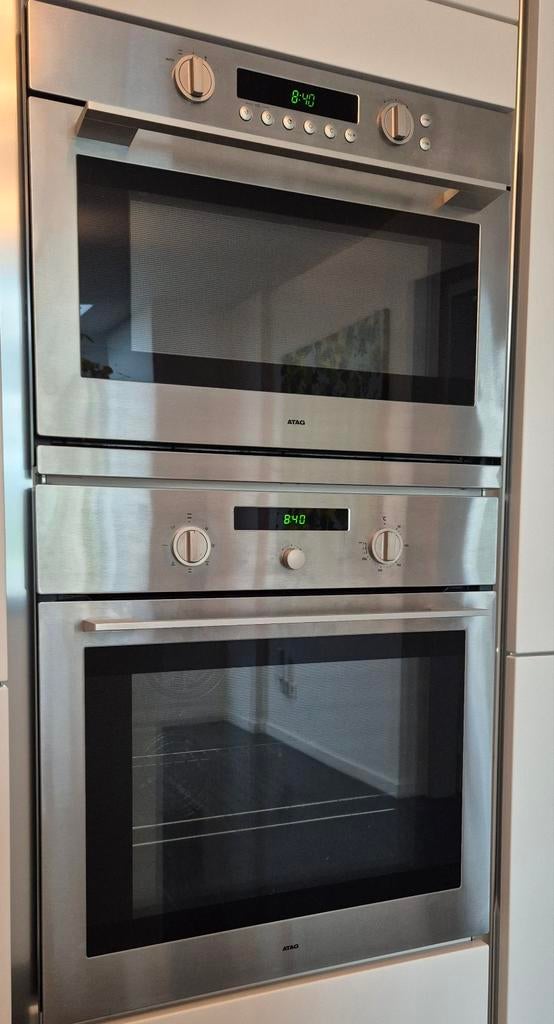 ATAG Inbouw Combi-magnetron en Heteluchtoven Set, Witgoed en Apparatuur, Ovens, Gebruikt, 60 cm of meer, Oven met grill, Inbouw