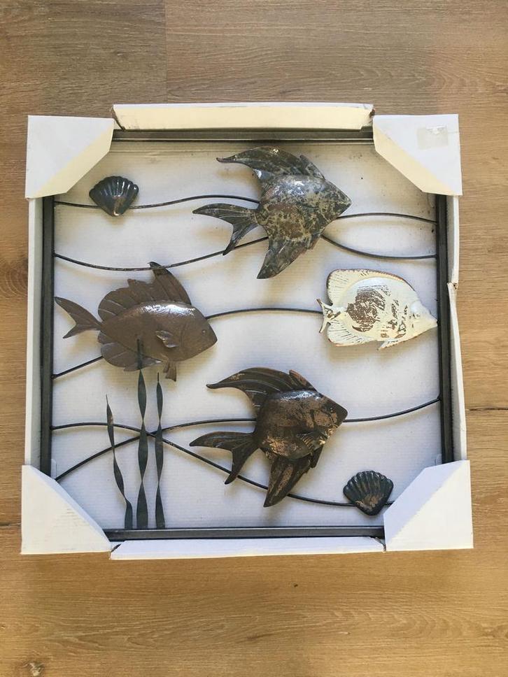 Nieuwe wanddecoratie tropische vissen te koop. Nieuw in doos, Huis en Inrichting, Woonaccessoires | Wanddecoraties, Nieuw, Ophalen of Verzenden