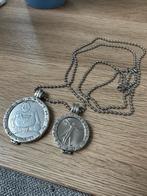 Zilveren Mi Moneda Set: 2 Hangers, Met hanger, Gebruikt, Ophalen of Verzenden, Zilver