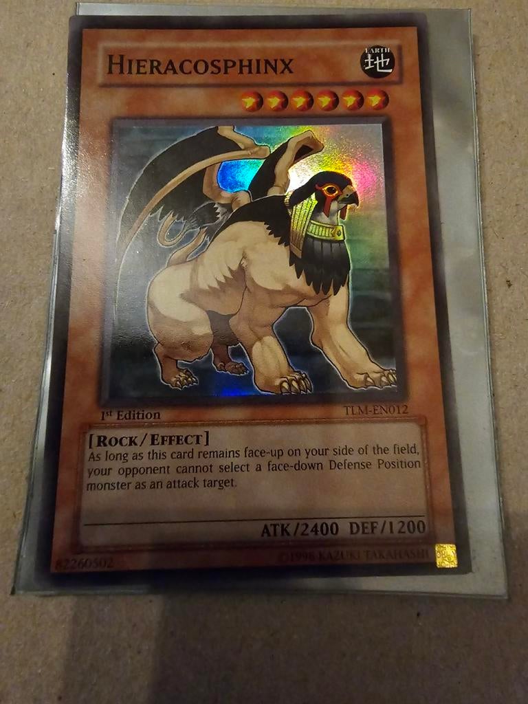 Hieracosphinx Yu-Gi-Oh! 1st Edition TLM-EN012 Foil, Ophalen of Verzenden, Zo goed als nieuw, Losse kaart, Foil