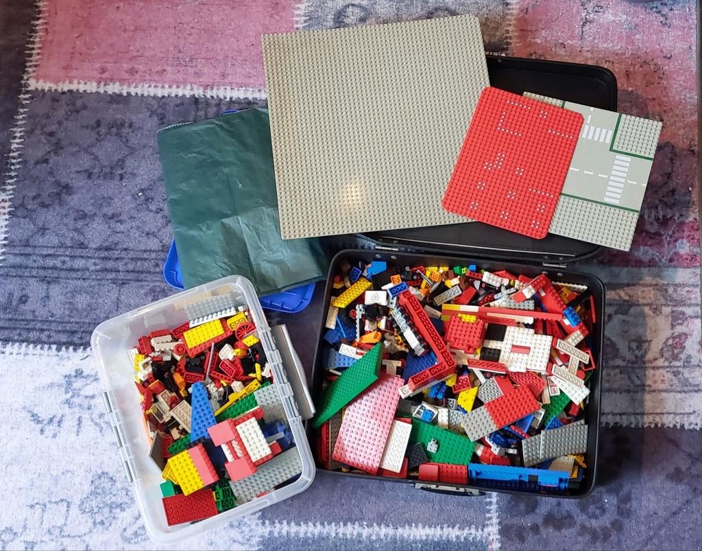 Bak vol lego incl bouwplaten, Ophalen, Losse stenen, Lego