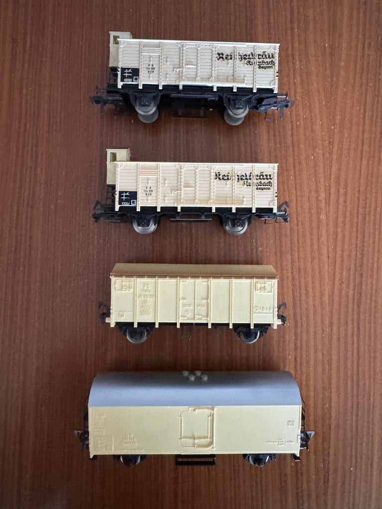 Fleischmann koelwagenset - 4 stuks, Gebruikt, Gelijkstroom, Fleischmann, Wagon